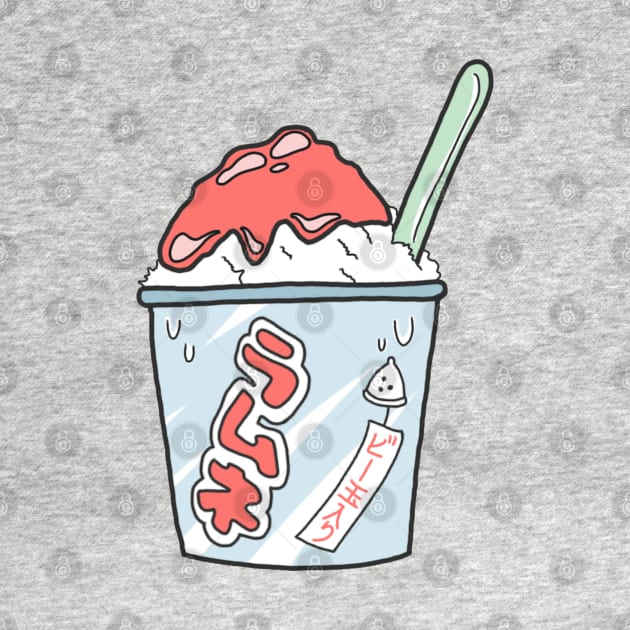 Ramune Shaved Ice cream by PeachPantone